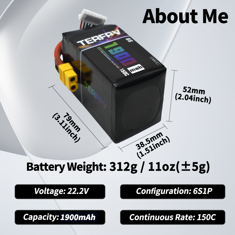 1/2Pcs TERFPV Lipo 6S 1900mAh  - đánh giá và giá Drone Battery 6S