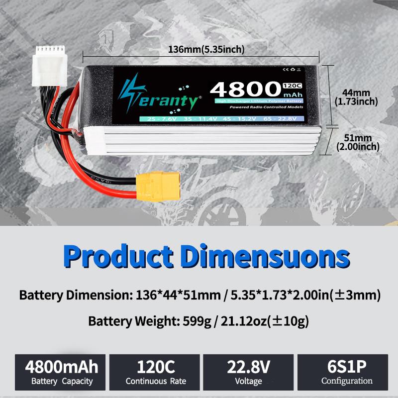 TERANTY 6S 4800mAh Lipo Batter - đánh giá và giá Drone Battery 6S