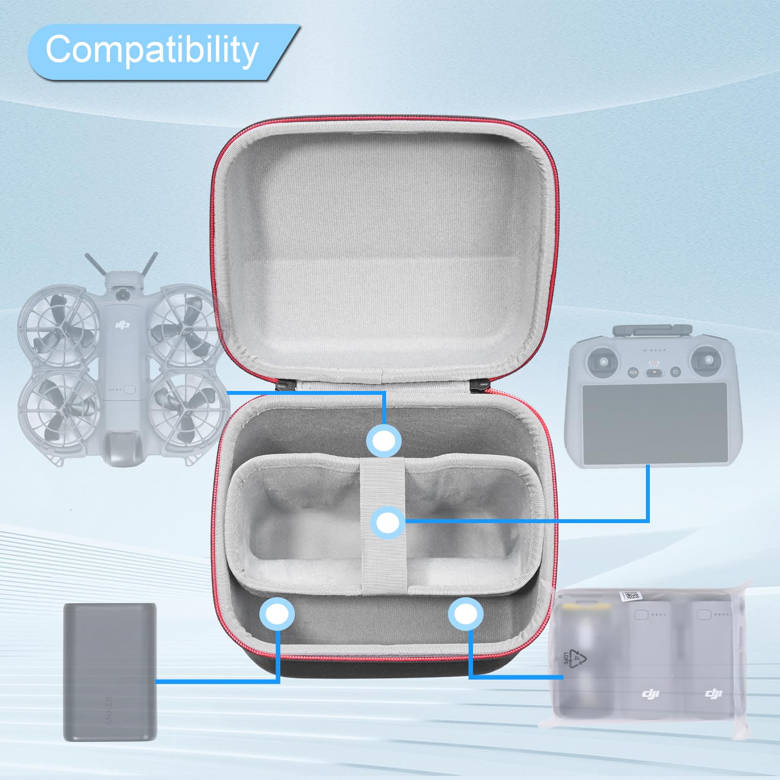 Portable Case for DJI Neo 2 Fl - đánh giá và giá Drone Battery Bag