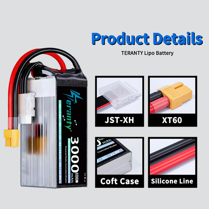 TERANTY 6S 22.8V 3000mAh 80C/1 - đánh giá và giá Drone Battery 6S